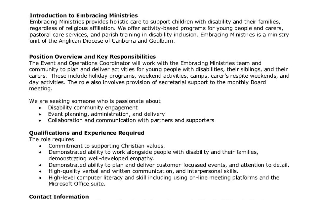 Embracing-Ministries_Events-Coord_Advertisement